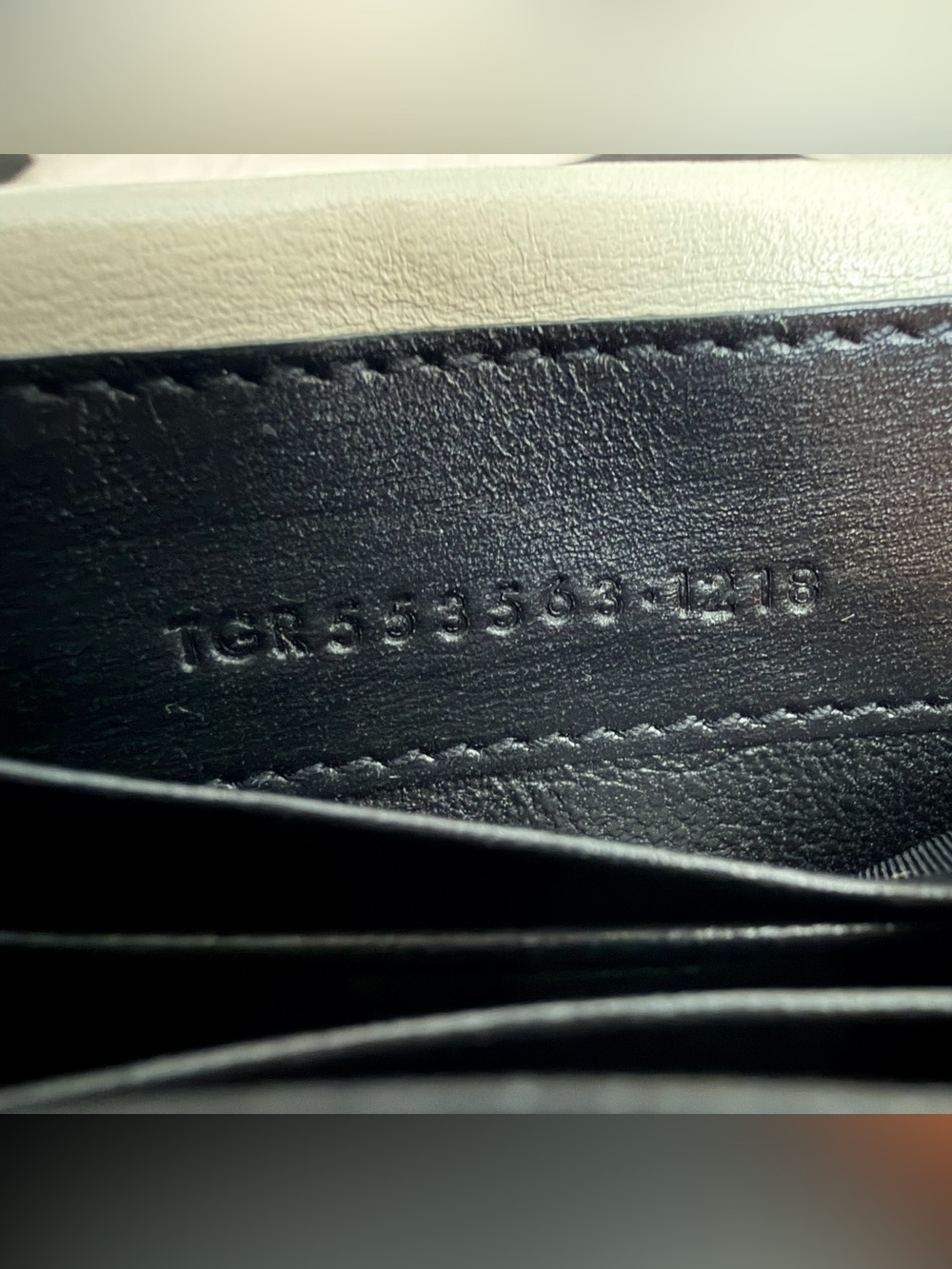 Rare YSL Sulpice multilayered Envelope Leather Wallet Black/Cream - Picture 7 of 12